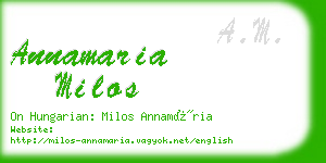 annamaria milos business card